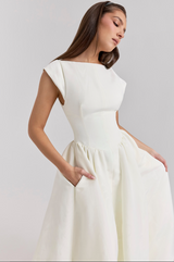 Lucia - Pleated Midi Dress