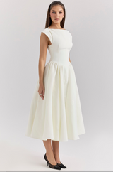 Lucia - Pleated Midi Dress