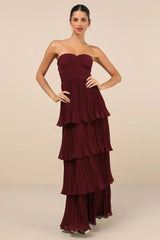 Velmara ™ | Strapless layered ruffle maxi dress