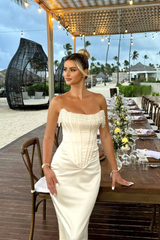 Zahra - Stunning Satin Midi Dress