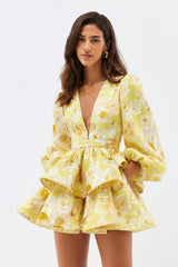 Raelynn - Floral Ruffle Mini Dress