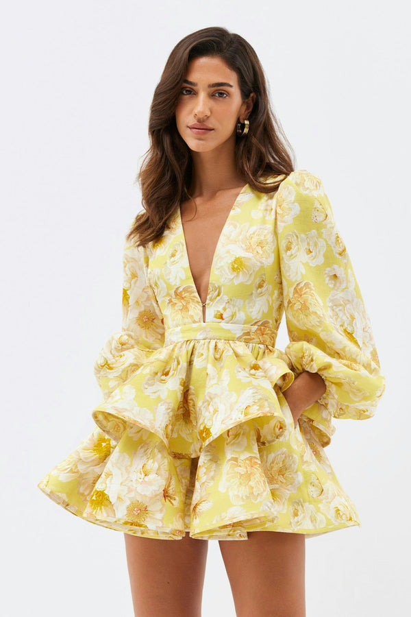 Raelynn - Floral Ruffle Mini Dress