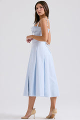 AURORA - LACE-UP CORSET MIDI DRESS