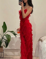 Zara - Ruffled Maxi Dress
