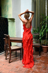Zara - Ruffled Maxi Dress