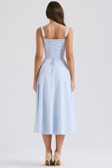 AURORA - LACE-UP CORSET MIDI DRESS