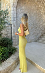 Elsie – Mouwloze Maxi Jurk met Micro Pailletten