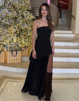 Aylin – Strapless chiffon maxi dress