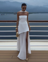 Aylin – Strapless chiffon maxi dress