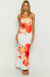 White Floral Print / (12) L