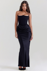 Nylaen ™ | Strapless pleated maxi dress