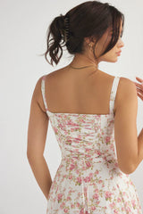 AURORA - LACE-UP CORSET MIDI DRESS