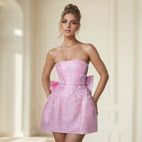 Avy - Stunning Bow Mini  Dress