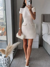 Reeta™ | Cap-Sleeve Mini Dress