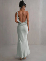 Cassiane - Satin Flower Dress