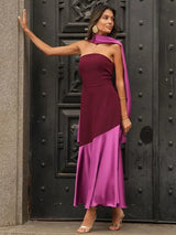 Ensley - Classy Two-Tone Dress