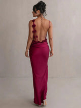 Cassiane - Satin Flower Dress