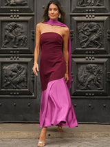 Ensley - Classy Two-Tone Dress