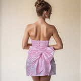Avy - Stunning Bow Mini  Dress