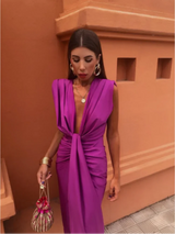 Moriah - Elegant Pleated  Maxi Dress