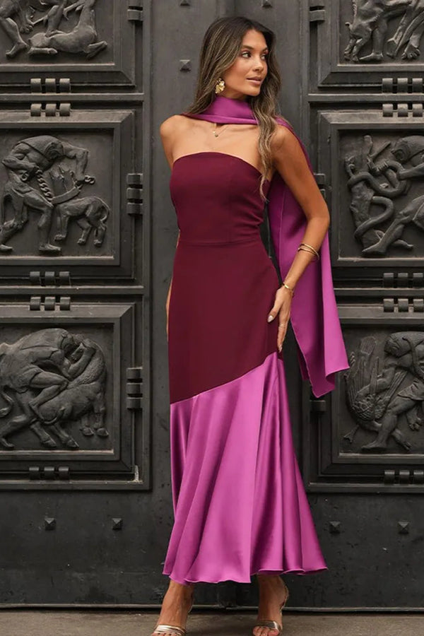 Ensley - Classy Two-Tone Dress