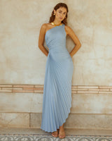 Sylviana - One Shoulder Pleated Midi Dress
