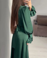 ItalianFrost - Satin Maxi Dress