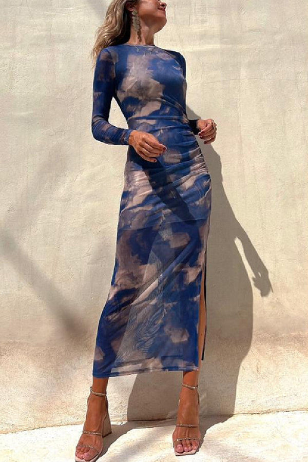 Nina™ | Mesh Long-Sleeved Dress