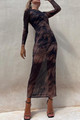 Nina™ | Mesh Long-Sleeved Dress