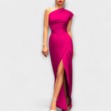 Axa - Elegant Asymmetrical Evening Maxi Dress