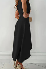 Femke - Wrap Midi dress with V-neck and slit
