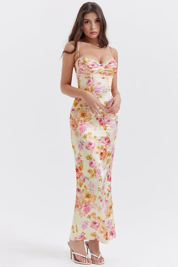 FIORELLA - Charming Floral Maxi Dress