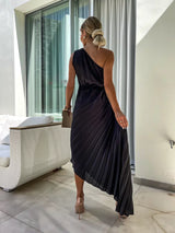 Lizbeth -  Flower Shoulder Maxi Dress