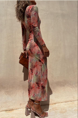 Nina™ | Mesh Long-Sleeved Dress